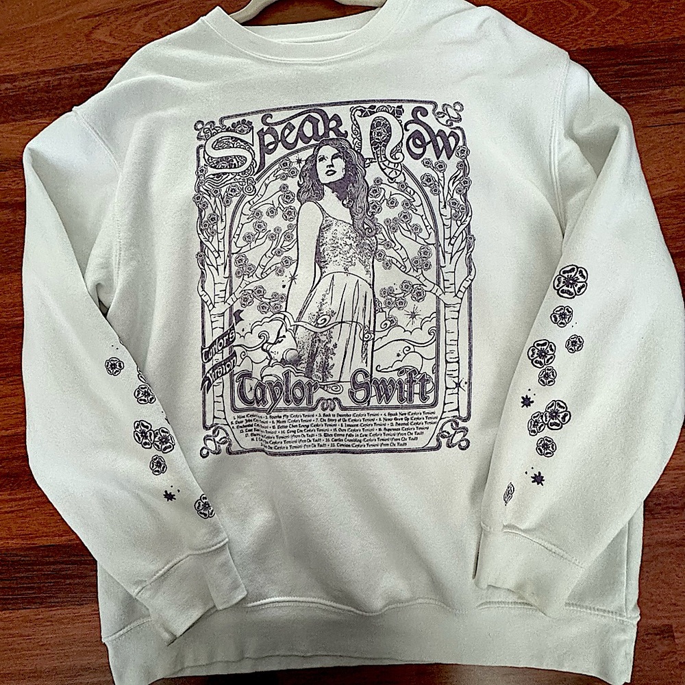 Taylor Swift Speak Now Tracklist Crewneck Sweater/Sweatshirt